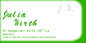julia wirth business card